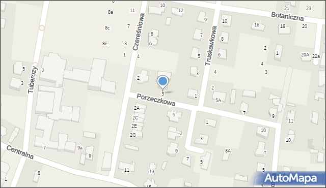 Osielsko, Porzeczkowa, 3, mapa Osielsko