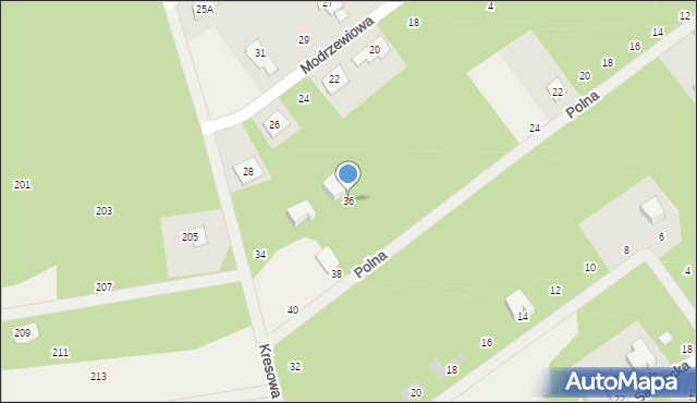 Osowiec, Polna, 36, mapa Osowiec