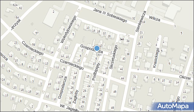 Ostrołęka, Podbipięty Longinusa, 4, mapa Ostrołęka