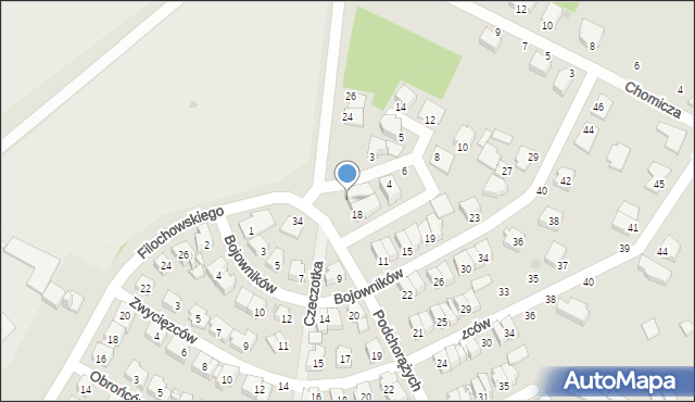 Ostrołęka, Podchorążych, 20, mapa Ostrołęka