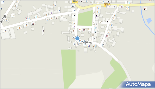 Ostroróg, Podgórna, 10, mapa Ostroróg