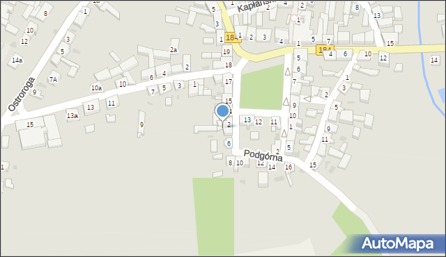 Ostroróg, Podgórna, 4A, mapa Ostroróg