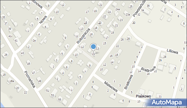 Ostroróg, Powstańców Wielkopolskich, 11, mapa Ostroróg