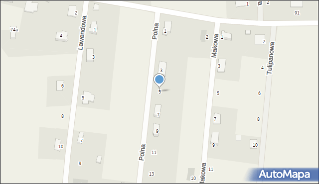 Ostrów, Polna, 5, mapa Ostrów