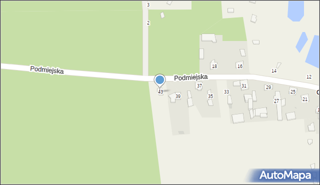 Ostrów, Podmiejska, 43, mapa Ostrów