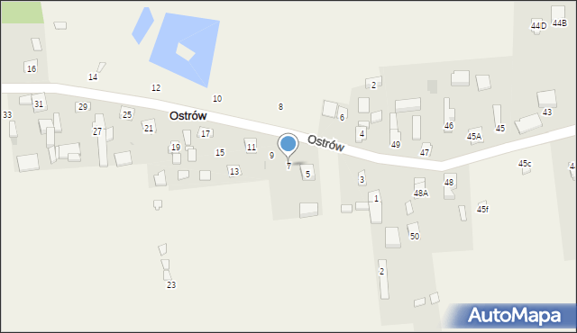 Ostrów, Podmiejska, 7, mapa Ostrów