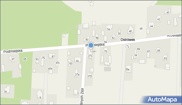 Ostrów, Podmiejska, 79, mapa Ostrów