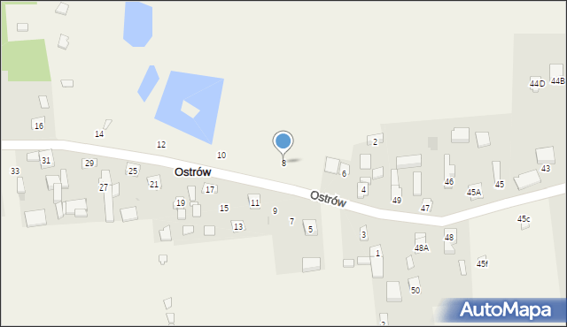 Ostrów, Podmiejska, 8, mapa Ostrów