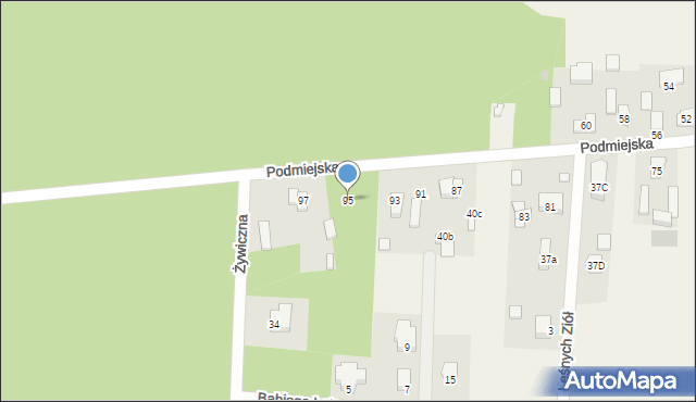 Ostrów, Podmiejska, 95, mapa Ostrów