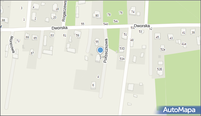 Ostrów, Porzeczkowa, 2, mapa Ostrów