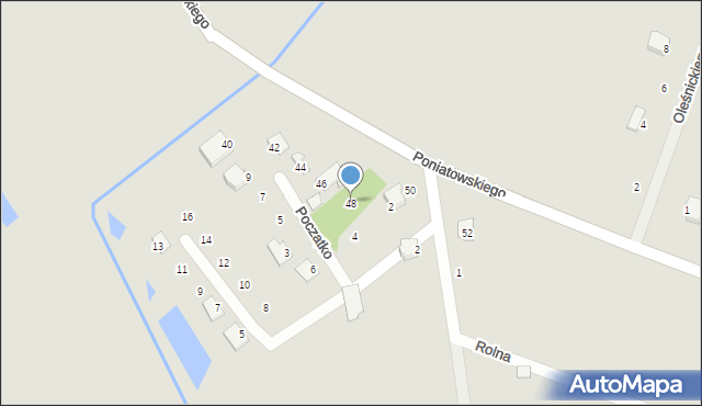 Ostrów Lubelski, Poniatowskiego, 48, mapa Ostrów Lubelski