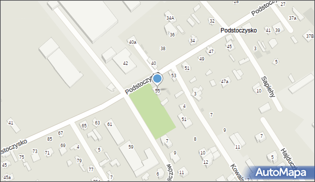 Ostrów Mazowiecka, Podstoczysko, 55, mapa Ostrów Mazowiecka