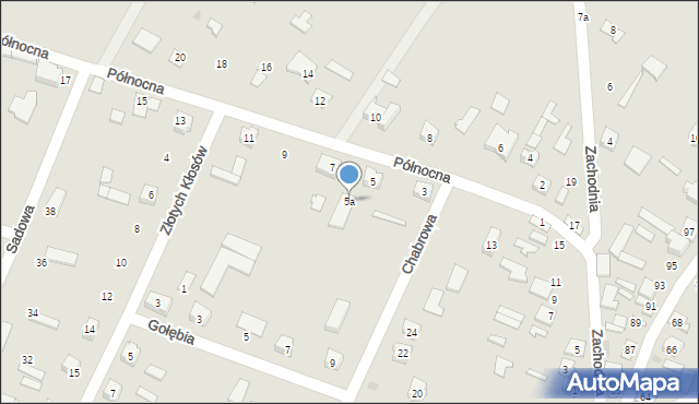 Ostrów Mazowiecka, Północna, 5a, mapa Ostrów Mazowiecka