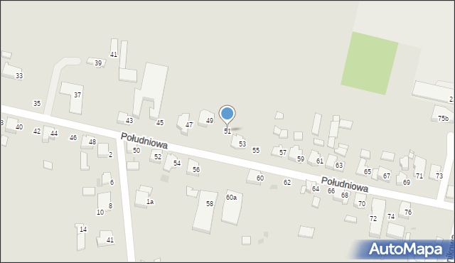 Ostrów Wielkopolski, Południowa, 51, mapa Ostrów Wielkopolski