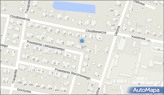 Ostrów Wielkopolski, Powstania Listopadowego, 10, mapa Ostrów Wielkopolski