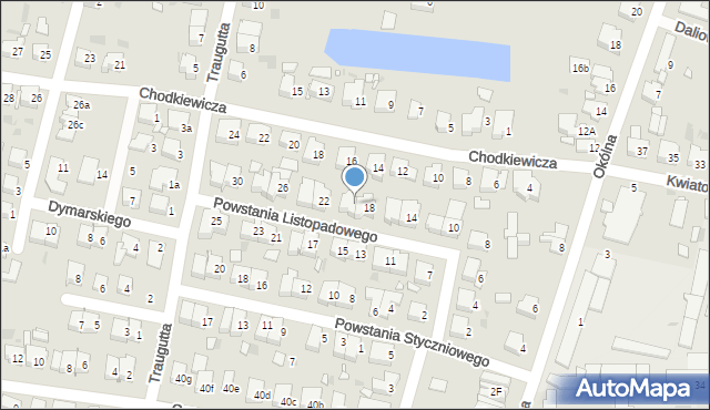 Ostrów Wielkopolski, Powstania Listopadowego, 20, mapa Ostrów Wielkopolski