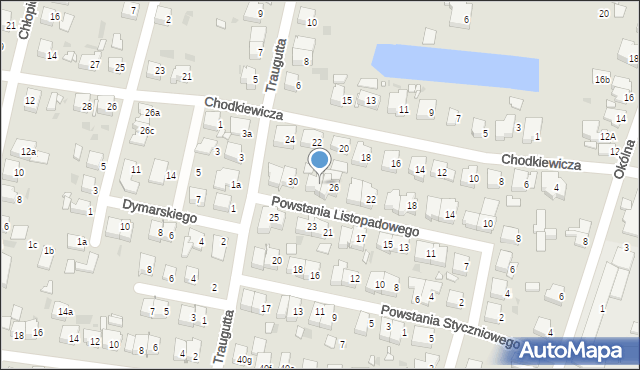 Ostrów Wielkopolski, Powstania Listopadowego, 28, mapa Ostrów Wielkopolski
