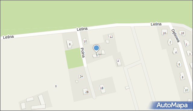 Ostrówek, Polna, 1, mapa Ostrówek