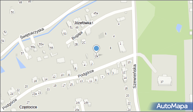Ostrowiec Świętokrzyski, Podgórze, 2a, mapa Ostrowiec Świętokrzyski