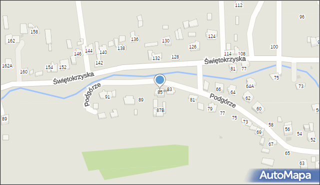 Ostrowiec Świętokrzyski, Podgórze, 85, mapa Ostrowiec Świętokrzyski