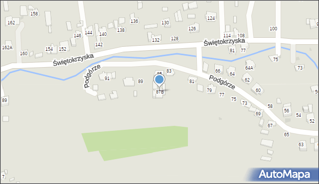 Ostrowiec Świętokrzyski, Podgórze, 87B, mapa Ostrowiec Świętokrzyski