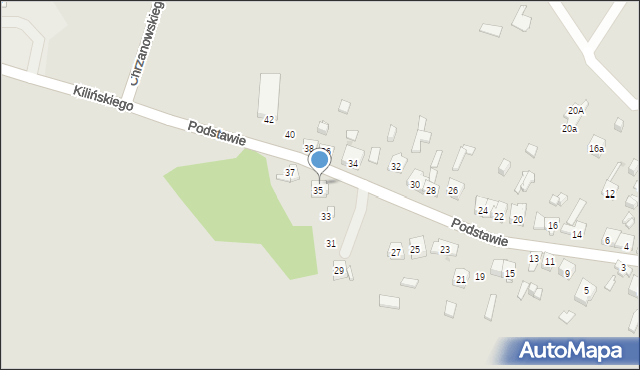 Ostrowiec Świętokrzyski, Podstawie, 35A, mapa Ostrowiec Świętokrzyski
