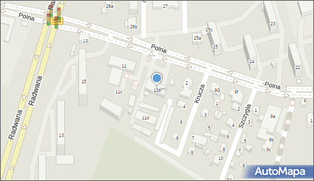 Ostrowiec Świętokrzyski, Polna, 11b, mapa Ostrowiec Świętokrzyski