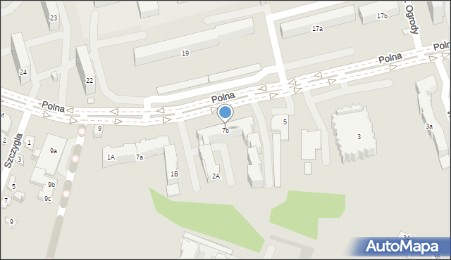 Ostrowiec Świętokrzyski, Polna, 7b, mapa Ostrowiec Świętokrzyski