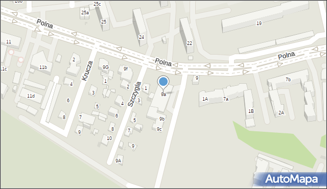 Ostrowiec Świętokrzyski, Polna, 9a, mapa Ostrowiec Świętokrzyski