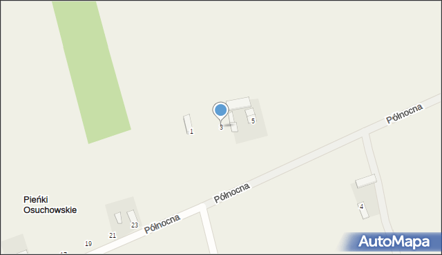 Osuchów, Północna, 3, mapa Osuchów