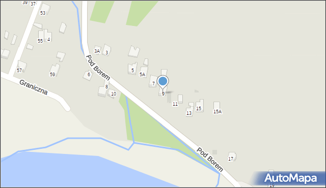 Oświęcim, Pod Borem, 9, mapa Oświęcimia