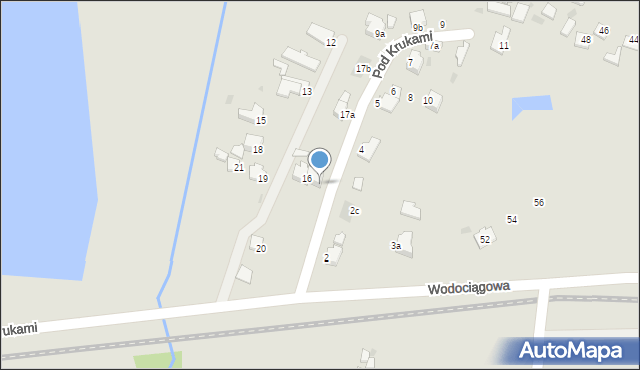 Oświęcim, Pod Krukami, 17, mapa Oświęcimia
