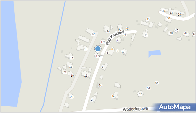 Oświęcim, Pod Krukami, 17a, mapa Oświęcimia