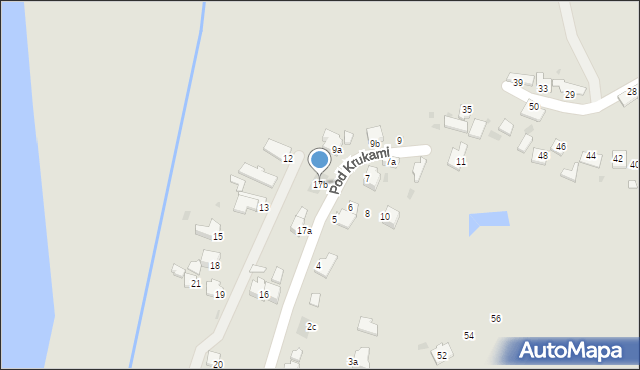 Oświęcim, Pod Krukami, 17b, mapa Oświęcimia