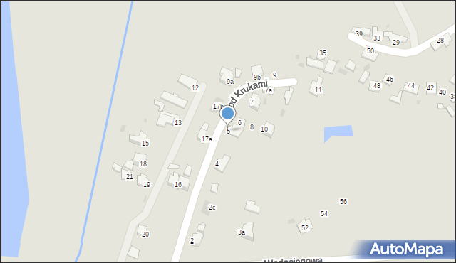 Oświęcim, Pod Krukami, 5, mapa Oświęcimia