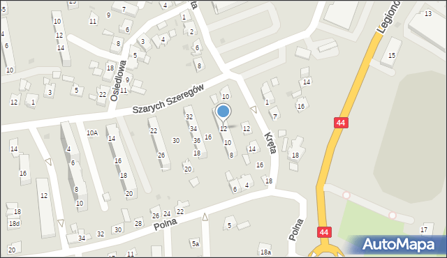 Oświęcim, Polna, 12, mapa Oświęcimia