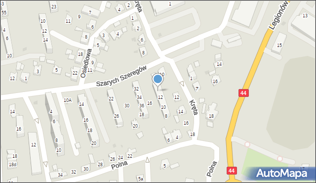 Oświęcim, Polna, 14, mapa Oświęcimia