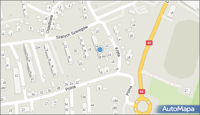 Oświęcim, Polna, 8, mapa Oświęcimia