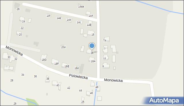 Oświęcim, Polowiecka, 18, mapa Oświęcimia