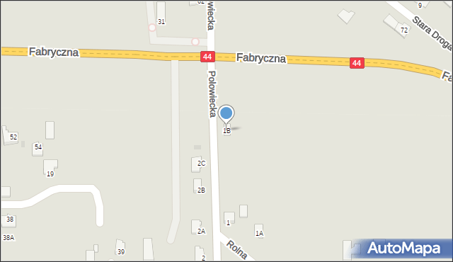 Oświęcim, Polowiecka, 1B, mapa Oświęcimia