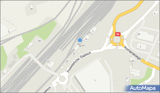 Oświęcim, Powstańców Śląskich, 6, mapa Oświęcimia