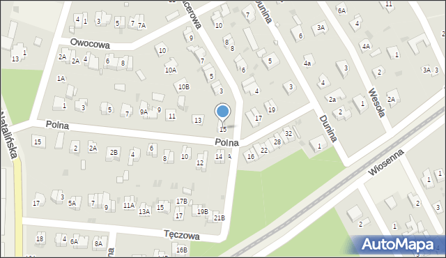 Otrębusy, Polna, 15, mapa Otrębusy