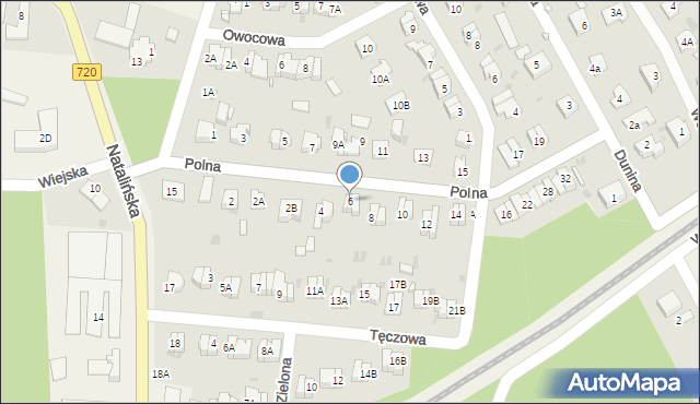 Otrębusy, Polna, 6, mapa Otrębusy