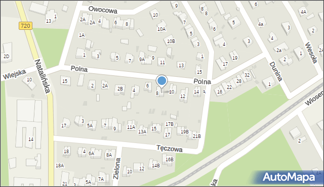 Otrębusy, Polna, 8A, mapa Otrębusy