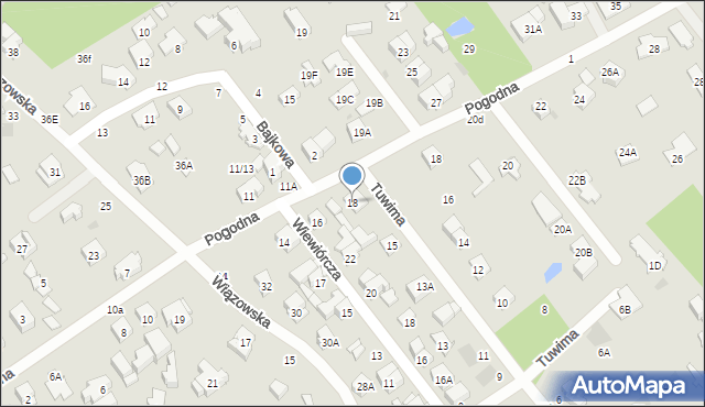 Otwock, Pogodna, 18, mapa Otwock