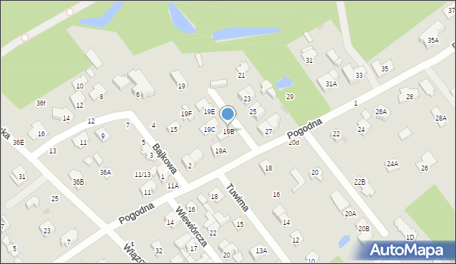 Otwock, Pogodna, 19B, mapa Otwock