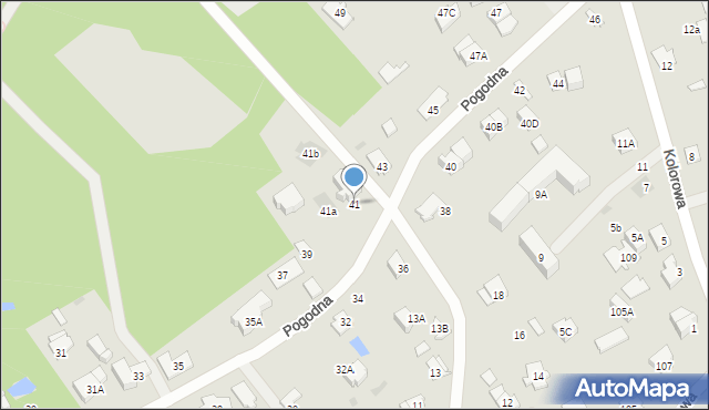 Otwock, Pogodna, 41, mapa Otwock