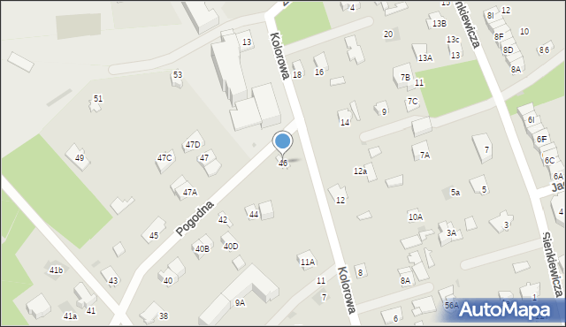 Otwock, Pogodna, 46, mapa Otwock