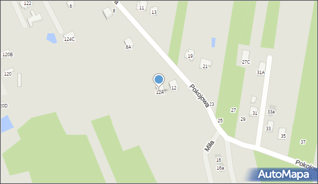 Otwock, Pokojowa, 12A, mapa Otwock