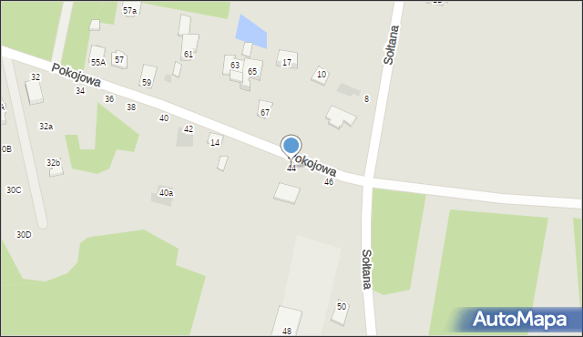 Otwock, Pokojowa, 44, mapa Otwock